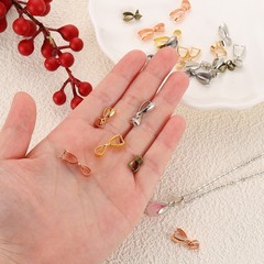 12pcs for Sterling Silver Clip Bail Pinch 8mmx19mm