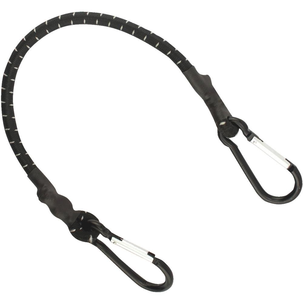 Erickson 07038 24&Prime; Stretch Cord with Carabiner 24 inches long, Round, Black