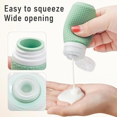 2Pcs 60ml Travel Toiletry Bottles 40ml Cosmetic Jar Set