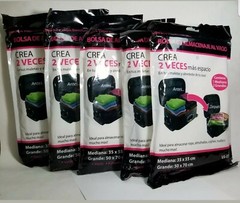 Lot/Five 3-packs Space Saving Vacuum Travel Bags, Clear Roll Up Compact Storage