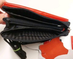 Winn International Mini-Fanny Pack – Red/Black Cowhide Napa Leather – NEW
