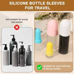 8pcs 0.88&Prime; Dia Travel Silicone Bottle Covers, Blue