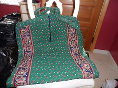 Vera Bradley long garment bag in retired green golf pattern EUC