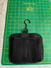 LL Bean Toiletry Bag Hanging Organizer Black Med Shower Caddy Zip Compartments