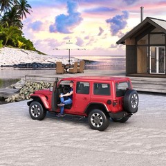 Running Boards Side Steps For 07-18 Jeep Wrangler JK JKU Black Powder Coated