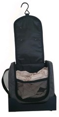 Dockers Hanging Travel Kit Overnight Case / Gray & Black Toiletry Organizer -NEW