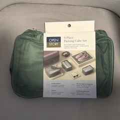 OPEN STORY 7-PIECE PACKING CUBE SET 100% RECYCLED POLYESTER CUBE – Green