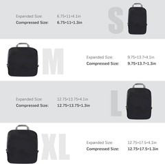 4 Set Compression Packing Cubes Travel – Travel Accessories Expandable Packin…