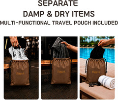 PageA Compact Travel Toiletry Bag for Men, Small Portable Hanging Dopp Kit
