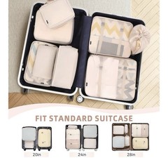 8-Set Packing Cubes Luggage Organizers for Travel Accessories