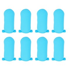 8Pcs Travel Bottle Covers Silicone Toiletry Sleeves Blue