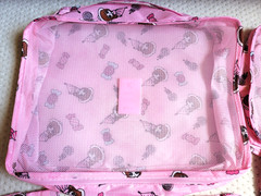 Set of 6 Namoyo Pink Girl Travel Packing Cubes & Pouches for Luggage Suitcases