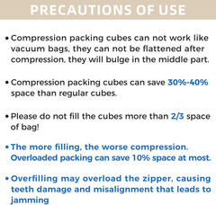 4 Set/6 Set/8 Set Compression Packing Cubes Travel Accessories Expandable Packin