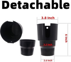 Large Car Cup Holder Adapter Compatible with Hydro Flask 32oz 40oz Black