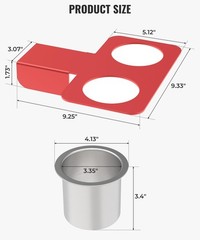 Universal Cup Holder for Chevy & GMC Trucks – Detachable Insulated Drink RED