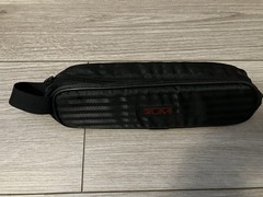 TUMI Black Ballistic Nylon Electronic Accessory Charging Cord Pen Travel Pouch