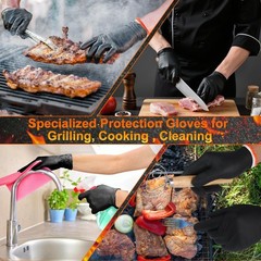 ANBOSON BBQ Gloves for Cooking Baking Grilling, 100 Count Large, Black