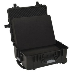 vidaXL Wheeled Flight Case Black 22.8&Prime;x17.7&Prime;x10.6&Prime; PP