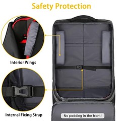 Yorepek Padded Car Seat Travel Bag for Airplane Black used