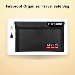 Fireproof Organizer Travel Safe Bag, Portable Electronic Carry Case | Heat In…