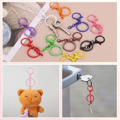 20 Pieces Large Bag Hooks with Rings, White