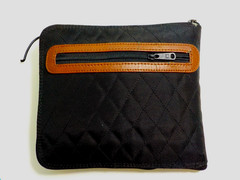 Airway Travel Organizer Bag Black Pouch Foldable Quilted Unisex