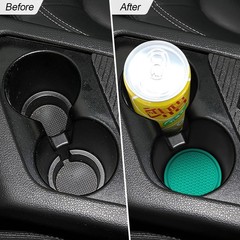 4 Pack Car Cup Holder Coaster, 2.75 Inch Diameter Non-Slip Blue/Green