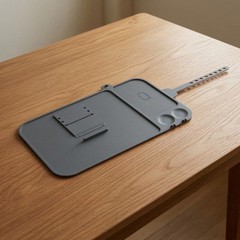 Tray Mat with Phone Stand Slim Silicone Tray Mat for Airplane, Travelers