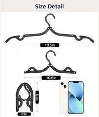 Pcs Travel Hangers, Cruise Ship Essentials Foldable Hangers Plastic 20 Black