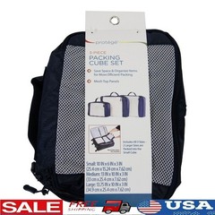 3 Piece Packing Cubes Lightweight Travel Organizers Zippered Storage Luggage New