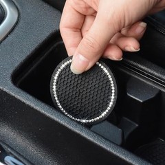 Car Cup Holder Coasters, Bling Cup Holder Insert Coaster Car Interior Black