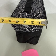 Victoria’s Secret Travel Makeup Case Black Satin Bra Panty Bag Organizer
