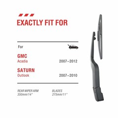 For Genuine GMC Acadia Saturn Outlook 2007-2012,Rear Windshield Wiper Arm wit…