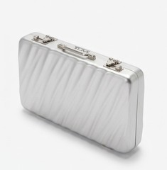 Tumi Aluminum Mini Attache Card Case – Limited Edition 50th Anniversary Silver