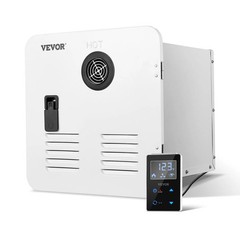RV Tankless Water Heater, Instant Shower with 15 x 15 inches White Door and Remo