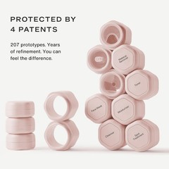 Magnetic Travel Containers 7pc Daily Routine Capsule Set Leak-Proof Petal Design