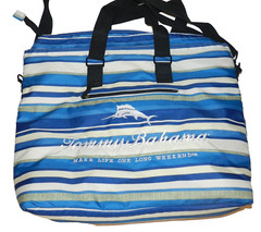 Tommy Bahama Canvas Fold Up Insulated Cooler Tote Very Rare