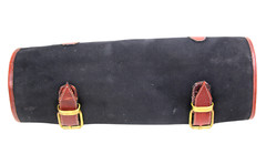 Boldric India BLACK CANVAS BROWN GENUINE LEATHER BELTED KNIFE BAG FOLDER CASE