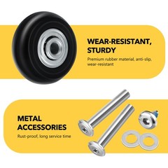 30 Pcs Suitcase Wheels Replacement Kit Rubber Swivel Caster Luggage Wheels