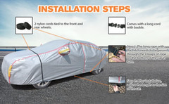 Car Cover Waterproof All Weather, 6 Layers Outdoor Full Car Cover UV Snow Rain W