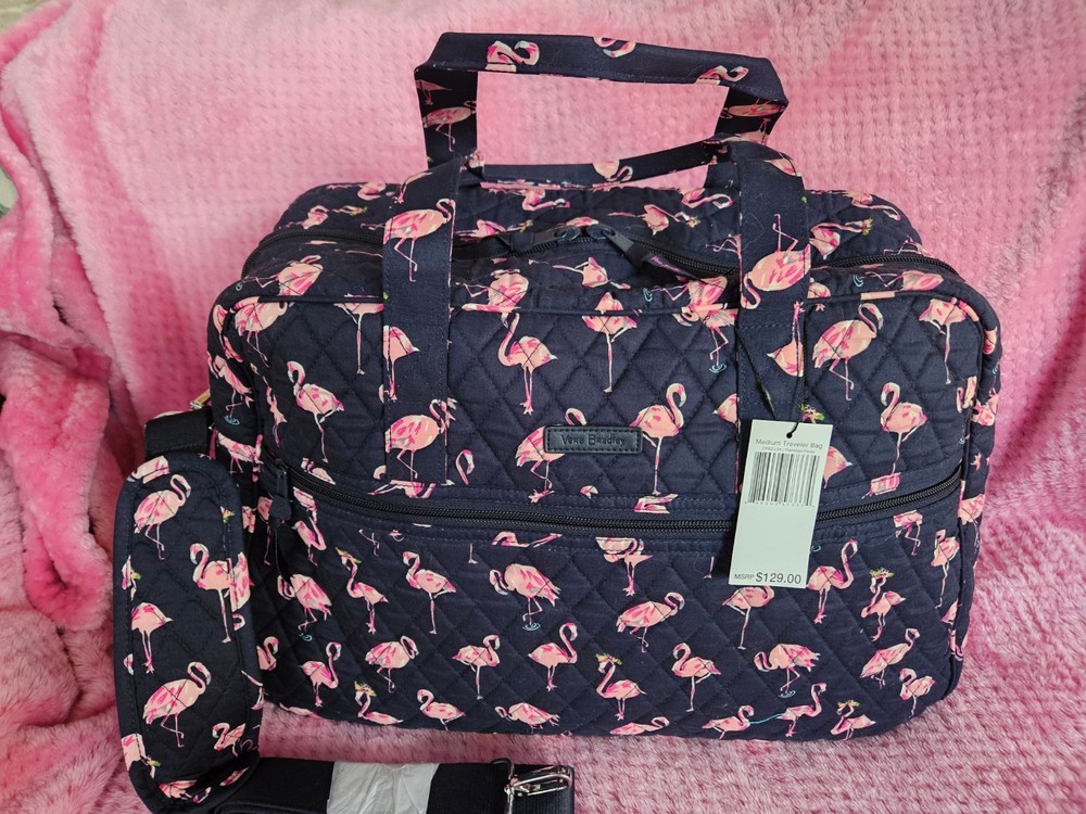 VERA BRADLEY « FLAMINGO FIESTA » MEDIUM TRAVEL BAG*DISCONTINUED/RARE PATTERN* NWT