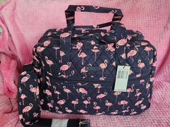 VERA BRADLEY « FLAMINGO FIESTA » MEDIUM TRAVEL BAG*DISCONTINUED/RARE PATTERN* NWT