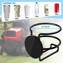 Magnetic Cup Holder, 2 Pack Portable Holder for Tractor Mower Truck Black