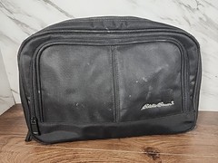 Eddie Bauer Black Hanging Travel/Toiletry Bag Mirror Mesh/Waterproof Pockets