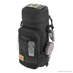 Bottle Holder 10 Inch Nylon Pouch 1 Liter 2 Compartments Buckle Closure Padded