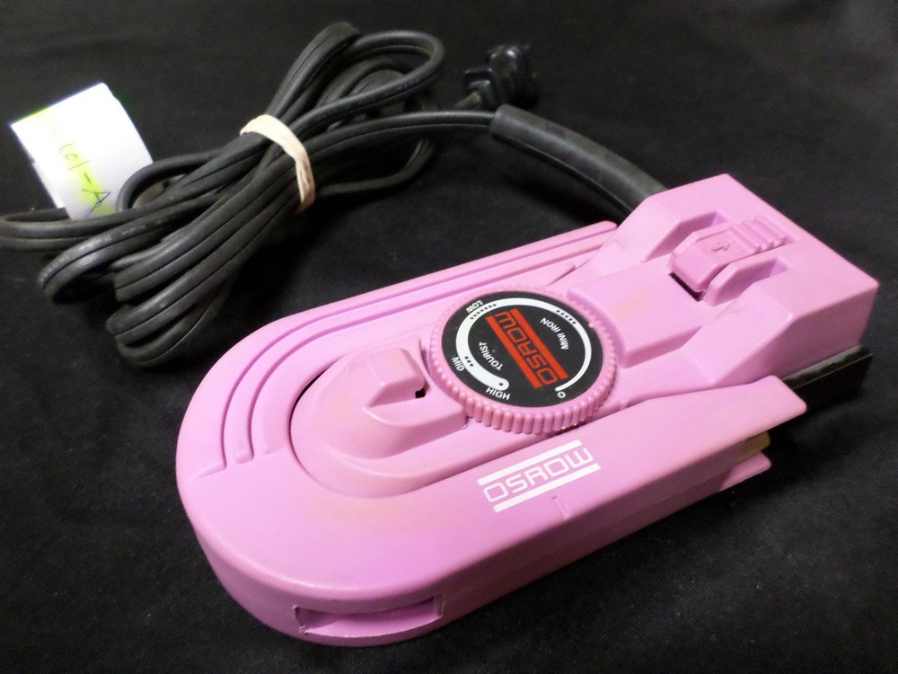 OSROW Pink Portable Travel Clothes Flat Iron Style SD-02T-L 120V or 240W Switch