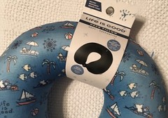 LIFE IS GOOD OUTDOOR SUMMER SCENES DESIGNS TRAVEL NECK PILLOW Memory Foam NWT
