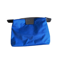 Lufthansa First Class Bogner Amenity Bag Blue Nylon Leather Toiletry Case Travel