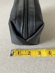 Tumi For Delta Black Travel Toiletry Cosmetic Bag Zipper Pouch LOGO BAG