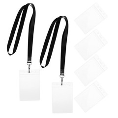 6 Pcs Luggage Tag Holders Social Security Card Sleeve Identification Badge